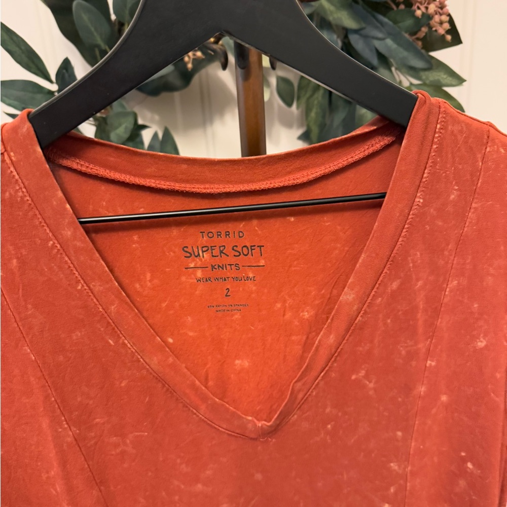 Torrid Super Soft Line Rust Color Jersey Knit T S… - image 3